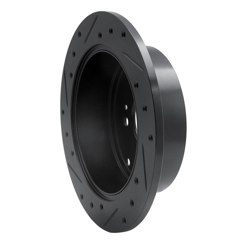 Dodge Attitude Brake Rotor (1) - Rear Right - R1 Concepts - Drilled & Slotted - Black - `06-`12